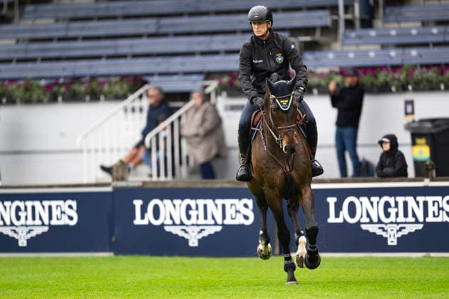 AACHEN, TYSKLAND 20260818 Peder Fredricson med hästen Alcapone des Carmille under tisdagens inhoppning pa VM-arenan inför ryttar-VM i Aachen. *** Bilden ingar i SPORTPAKET. För övriga BETALBILD ** AACHEN TYSKLAND x10050x *** AACHEN, GERMANY 20260818 Peder Fredricson with his horse Alcapone des Carmille during Tuesday’s warm-up at the World Championships arena ahead of the World Equestrian Championships in Aachen *** This image is part of the SPORTS PACKAGE. For other PAID IMAGES ** AACHEN, GERMANY x10050x  Copyright: xPontusxLundahl TTx RYTTAR-VM 2026