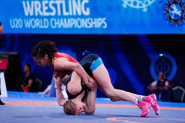 U20 World Championships 53kg WW - Yuxuan Li (CHN) df. Fiona Sophie Gasser (GER) *** U20 World Championships, 53 kg Open Weight: Yuxuan Li (CHN) def. Fiona Sophie Gasser (GER) Copyright: xKostadinxAndonovx