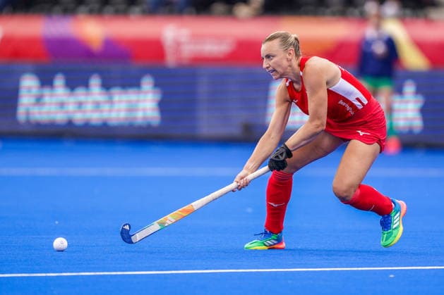 2026-08-18 England v China - FIH Hockey World Cup AMSTELVEEN, NETHERLANDS - AUGUST 18: Hannah French of England during the FIH Hockey World Cup match between England and China at Wagener Stadion on August 18, 2026 in Amstelveen, Netherlands. Amstelveen Wagener Stadion Netherlands Content not available for redistribution in The Netherlands directly or indirectly through any third parties. Copyright: xAndrexWeeningx