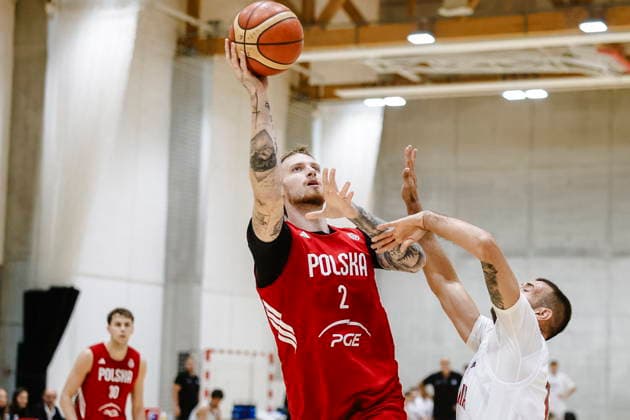 Krakow 18.08.2026 KOSZYKOWKA KOSZKADRA REPREZENTACJA POLSKI SPARING MECZ TOWARZYSKI - - - BASKETBALL POLISH national team, Nationalteam PRACTICE PRACTISE GAME Polska - Bulgaria NZ Aleksander Balcerowski , FOT. WOJCIECH FIGURSKI 058SPORT.PL NEWSPIX.PL --- newspix.pl POLAND OUT!  FOT. WOJCIECH FIGURSKI 058SPORT.PL