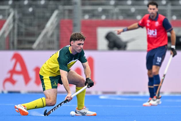 Hockey World Cup Belgium & The Netherlands 2026 - Men - Spain vs Australia Jayden Atkinson (15) of Australia pictured during a hockey game between Spain and Australia , the second (out of three) matches during the group stage of the men 2026 Hockey World Cup , on Tuesday 18 August 2026 in Wavre , Belgium . PHOTO SPORTPIX Stijn Audooren Wavre Belfius Hockey Arena Waals-Brabant Belgium  Copyright: xSportpix.bex xStijnxAudoorenxStijnxAudoorenx