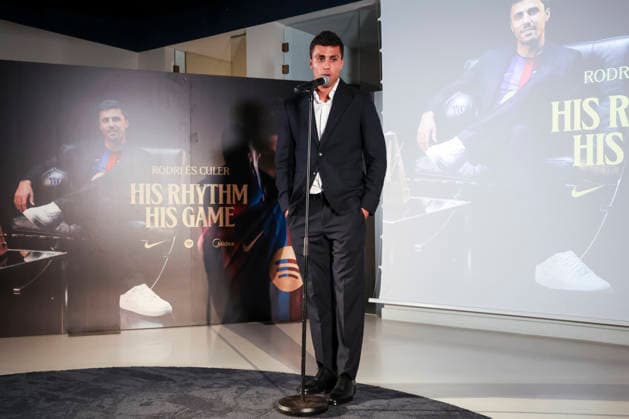 August 18, 2026, Barcelona, Barcelona, SPAIN: Rodrigo Hernandez his presentation as new player of FC Barcelona, Barca at Commercial Office on August 18, 2026 in Barcelona, Spain. Barcelona SPAIN - ZUMAa181 20260818_zaa_a181_047 Copyright: xJavierxBorregox