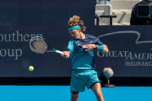 Cincinnati Open Third Round: Andrey Rublev Vs. Nuno Borges Andrey Rublev is seen during his third-round match against Nuno Borges at the Cincinnati Open in Mason, Ohio, on August 18, 2026. Mason Ohio United States  Copyright: xJasonxWhitmanx originalFilename:whitman-cincinna260818_npRhq.jpg