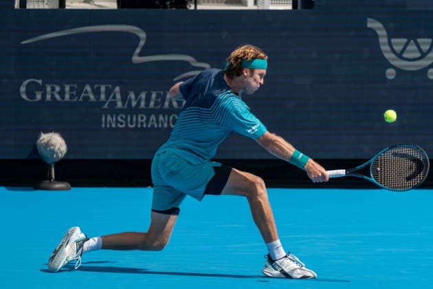 Cincinnati Open Third Round: Andrey Rublev Vs. Nuno Borges Andrey Rublev is seen during his third-round match against Nuno Borges at the Cincinnati Open in Mason, Ohio, on August 18, 2026. Mason Ohio United States  Copyright: xJasonxWhitmanx originalFilename:whitman-cincinna260818_npWAc.jpg