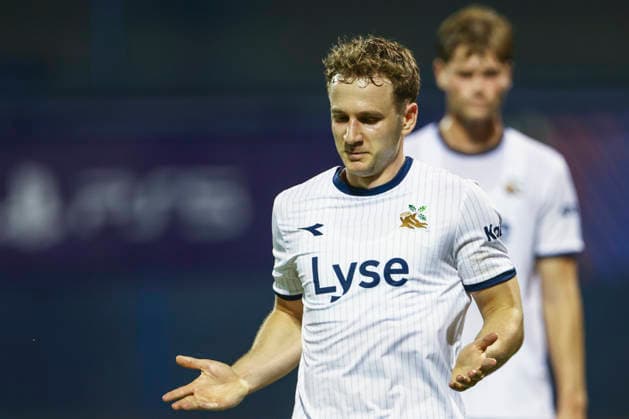 Champions League-kvalifisering, playoff: Dinamo Zagreb-Viking Zagreb 20260818. Vikings Peter Christiansen celebrates his 2-1 goal during the Champions League qualifying playoff match between Dinamo Zagreb and Viking at Maksimir Stadium. Photo: Nikola Krstic NTB EDITORIAL USE ONLY. RESTRICTED USE FOR BETTING COMPANIES Ref:_SPO9zD1XNZeE34.jpg *** Champions League Qualifying, Playoff: Dinamo Zagreb vs. Viking Zagreb, August 18, 2026. Viking s Peter Christiansen celebrates his 2-1 goal during the Champions League qualifying playoff match between Dinamo Zagreb and Viking at Maksimir Stadium. Photo: Nikola Krstic, NTB. EDITORIAL USE ONLY. RESTRICTED USE FOR BETTING COMPANIES.  Copyright: xNTBx