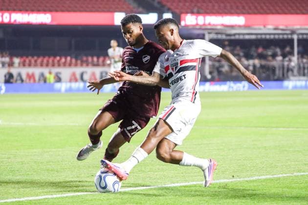 Sao Paulo and Bolivar in the round of 16 of the Copa Sudamericana. Marcos Antonio of Sao Paulo during the match against Bolivar for the second leg of the round of 16 of the Copa Sudamericana, at the Morumbi stadium, south of Sao Paulo, this Tuesday, August 18, 2026 Sao Paulo Sao Paulo Brasil Copyright: xMarinaxUezimax