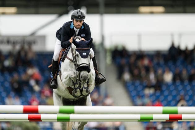 260819 Daniel Bluman of Israel with horse Corbie compete in the team and individual jumping qualifier round one during day 9 of the 2026 FEI World Championships on August 19, 2026 in Aachen. Photo: Emma Wallskog BILDBYRAN kod EW EW0689 ridsport equestrian rid-vm 2026 2026 fei world championships bbeng ridsport-vm hoppning jumping *** August 19, 2026: Daniel Bluman of Israel, riding Corbie, competes in the first round of the team and individual show jumping qualifiers on Day 9 of the 2026 FEI World Championships, 2026 in Aachen. Photo by Emma Wallskog. BILDBYRAN code EW EW0689 equestrian sports 2026 World Championships 2026 FEI World Championships BBENG equestrian sports World Championships show jumping  Copyright: EMMAxWALLSKOG BB260819EW007