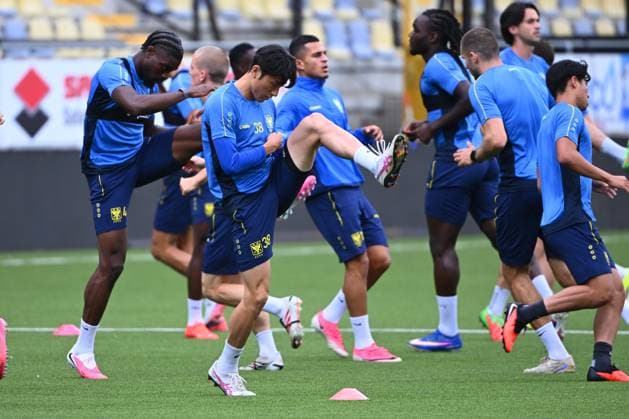 Sint-Truidense VV v Omonia Nicosia AC - UEFA Europa League Media Activities 19 08 2026 SINT-TRUIDEN, BELGIUM - AUGUST 19 : Matsuzawa Kaito forward of Sint-Truidense VV pictured during a training session ahead of the UEFA Europa League 2026 27 play-off round first leg between Sint-Truidense VV and Omonia Nicosia AC on August 19, 2026 in Sint-Truiden, Belgium, 19 08 2026 Sint-Truiden Belgium  Copyright: xVincentxKalutx