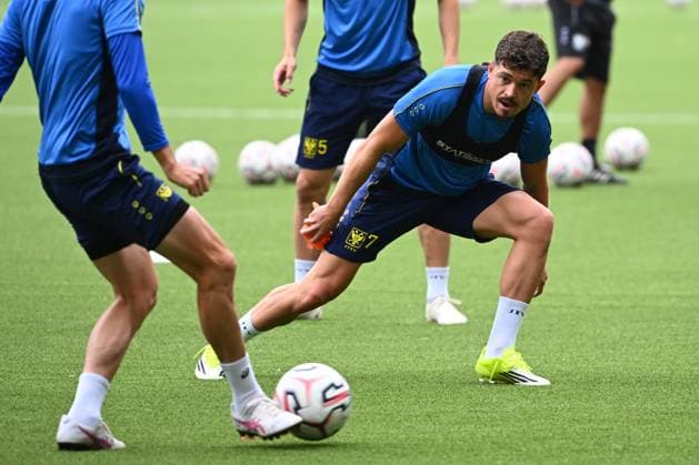 Sint-Truidense VV v Omonia Nicosia AC - UEFA Europa League Media Activities 19 08 2026 SINT-TRUIDEN, BELGIUM - AUGUST 19 : Arbnor Muja of Sint-Truidense VV pictured during a training session ahead of the UEFA Europa League 2026 27 play-off round first leg between Sint-Truidense VV and Omonia Nicosia AC on August 19, 2026 in Sint-Truiden, Belgium, 19 08 2026 Sint-Truiden Belgium  Copyright: xVincentxKalutx