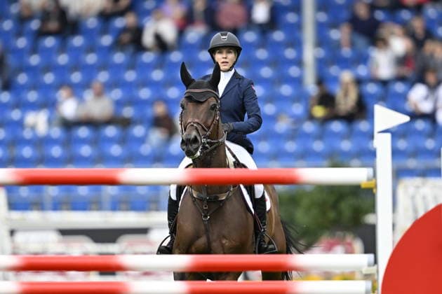 AACHEN, GERMANY 20260819 Marit Haarr Skollerud on the horse Iron Dames Singclair at Wednesday s show jumping, team competition, during the Equestrian World Championships in Aachen. *** The image is included in the SPORTS PACKAGE. For others PAID IMAGE ** AACHEN GERMANY x10050x *** AACHEN, GERMANY 20260819 Marit Haarr Skollerud riding Iron Dames Singclair during Wednesday’s show jumping team competition at the World Equestrian Games in Aachen *** The image is included in the SPORTS PACKAGE. For other uses, PAID IMAGE ** AACHEN, GERMANY x10050x  Copyright: xPontusxLundahl TTx EQUESTRIAN WORLD CHAMPIONSHIP 2026