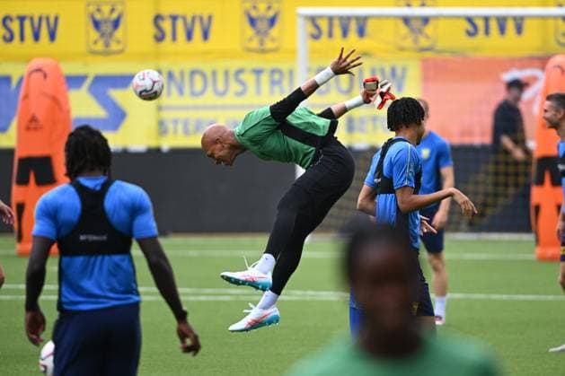 Sint-Truidense VV v Omonia Nicosia AC - UEFA Europa League Media Activities 19 08 2026 SINT-TRUIDEN, BELGIUM - AUGUST 19 : Kokubo Leo Brian goalkeeper of Sint-Truidense VV pictured during a training session ahead of the UEFA Europa League 2026 27 play-off round first leg between Sint-Truidense VV and Omonia Nicosia AC on August 19, 2026 in Sint-Truiden, Belgium, 19 08 2026 Sint-Truiden Belgium  Copyright: xVincentxKalutx