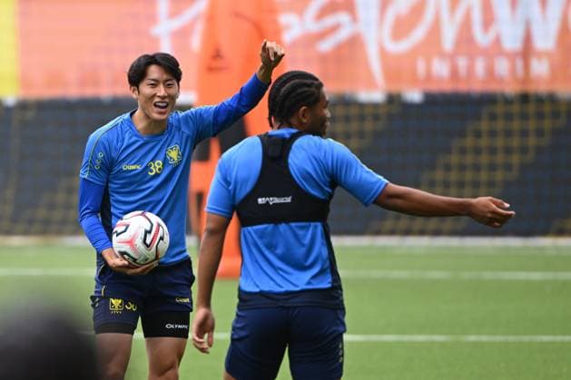 Sint-Truidense VV v Omonia Nicosia AC - UEFA Europa League Media Activities 19 08 2026 SINT-TRUIDEN, BELGIUM - AUGUST 19 : Matsuzawa Kaito forward of Sint-Truidense VV pictured during a training session ahead of the UEFA Europa League 2026 27 play-off round first leg between Sint-Truidense VV and Omonia Nicosia AC on August 19, 2026 in Sint-Truiden, Belgium, 19 08 2026 Sint-Truiden Belgium  Copyright: xVincentxKalutx