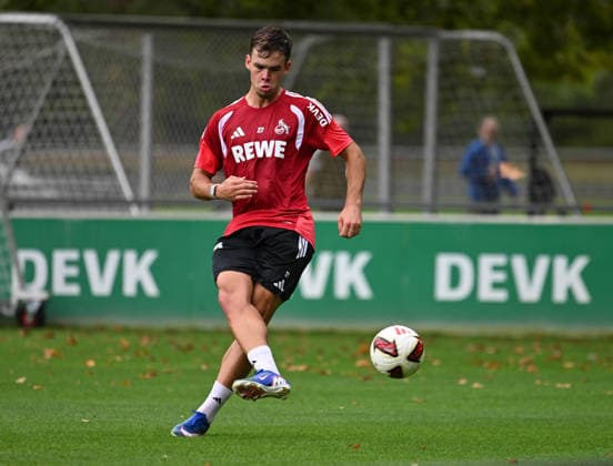 Football, Bundesliga, 1. FC Köln, Thijs Dallinga during individual training