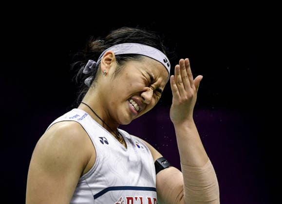 BWF World Championship, WM, Weltmeisterschaft 2026, South Korea vs Indonesia New Delhi, Aug 19 (ANI): South Korea™s An Se-young reacts during the women s singles Round of 32 match against Indonesia s Thalita Ramadhani Wiryawan at the BWF World Championship 2026 at Indira Gandhi Indoor Stadium, in New Delhi on Wednesday. NEW DELHI Delhi India Copyright: xANIx ANI_20260819180