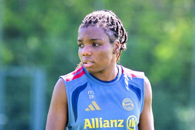 19.08.2026, München, Deutschland. Google Pixel Frauen-Bundesliga: Die FC Bayern Frauen absolvieren auf dem FC Bayern Campus eine Trainingseinheit vor dem Bundesliga-Saisonauftakt gegen den 1. FC Union Berlin. Edna Imade (FC Bayern Frauen) *** August 19, 2026, Munich, Germany Google Pixel Women s Bundesliga The FC Bayern Women s team holds a training session at the FC Bayern Campus ahead of their Bundesliga season opener against 1. FC Union Berlin Edna Imade FC Bayern Women