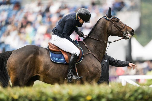 260819 Peder Fredricson of Sweden with horse Alcapone des Carmille compete in the team and individual jumping qualifier round one during day 9 of the 2026 FEI World Championships on August 19, 2026 in Aachen. Photo: Emma Wallskog BILDBYRAN kod EW EW0689 ridsport equestrian rid-vm 2026 2026 fei world championships bbeng ridsport-vm hoppning jumping *** August 19, 2026: Peder Fredricson of Sweden, riding Alcapone des Carmille, competes in the first round of the team and individual show jumping qualifiers on Day 9 of the 2026 FEI World Championships on August 19, 2026 in Aachen. Photo by Emma Wallskog, BILDBYRAN, code EW EW0689. equestrian sports, 2026 World Championships, 2026 FEI World Championships, BBENG, equestrian sports, World Championships, show jumping  Copyright: EMMAxWALLSKOG BB260819EW091