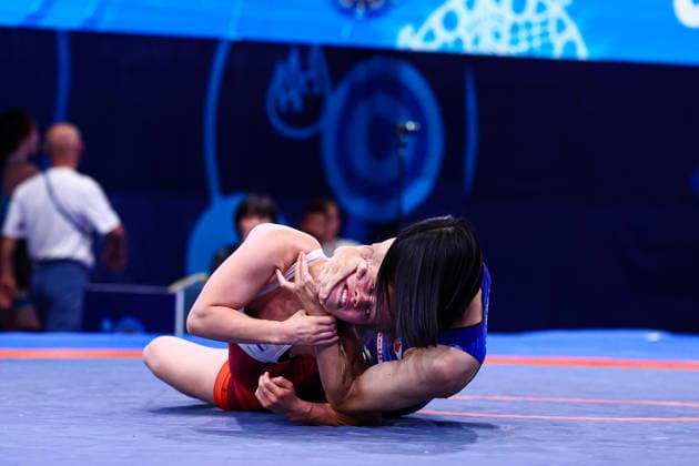 U20 World Championships 55kg WW - Nana Kozuka (JPN) df. Sara Krista Rantonen (FIN) *** U20 World Championships, 55 kg Open Weight: Nana Kozuka (JPN) defeated Sara Krista Rantonen (FIN) Copyright: xKadirxCaliskanx 776545139