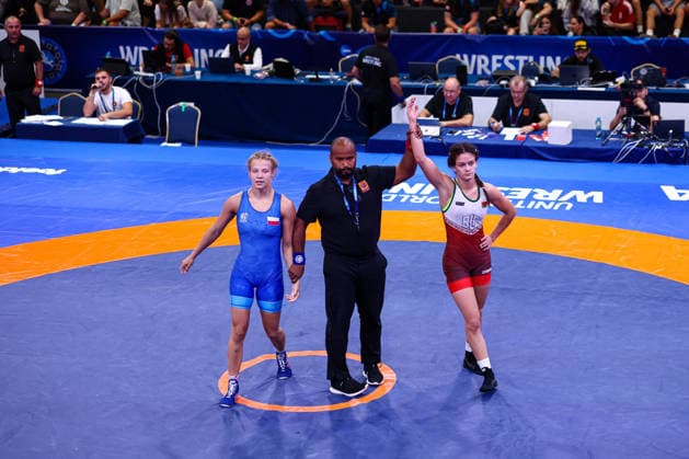 U20 World Championships 55kg WW - Valeryia Mikitsich (BLR) df. Amelia Zofia Tomala (POL) *** U20 World Championships, 55 kg Open Weight: Valeryia Mikitsich (BLR) defeated Amelia Zofia Tomala (POL) Copyright: xKadirxCaliskanx 776545139