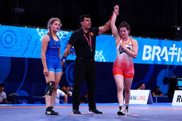 U20 World Championships 62kg WW - Bella Juarez Williams (USA) df. Gabriela Rudoi (MDA) *** U20 World Championships, 62 kg, Open Weight: Bella Juarez Williams (USA) defeated Gabriela Rudoi (MDA) Copyright: xKadirxCaliskanx 776545139