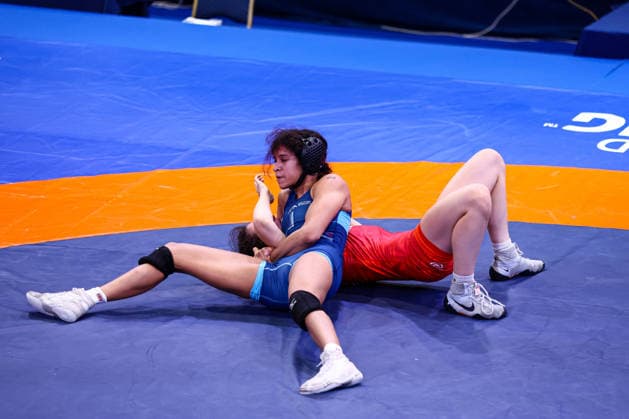 U20 World Championships 65kg WW - Chandni Grace Banks (GBR) df. Anna Mazgajova (CZE) *** U20 World Championships, 65 kg Open Weight: Chandni Grace Banks (GBR) defeated Anna Mazgajova (CZE) Copyright: xKadirxCaliskanx 776545139