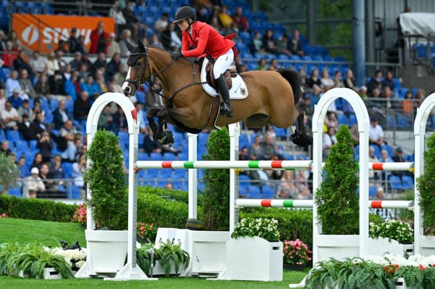 Aachen, Hauptstadion, 19.08.26, GER, FEI World Championships Aachen 2026, Turkish Airlines-Preis, Springreiten, First Competition Team & Individual Qualifier Bild: Sophie HINNERS (Deutschland) mit Iron Dames Singclair Nordrhein-Westfalen Deutschland *** Aachen, Main Stadium, August 26, 2019, GER, FEI World Championships Aachen 2026, Turkish Airlines Prize, Show Jumping, First Competition Team Individual Qualifier Photo: Sophie HINNERS, Germany, riding Iron Dames Singclair, North Rhine-Westphalia, Germany