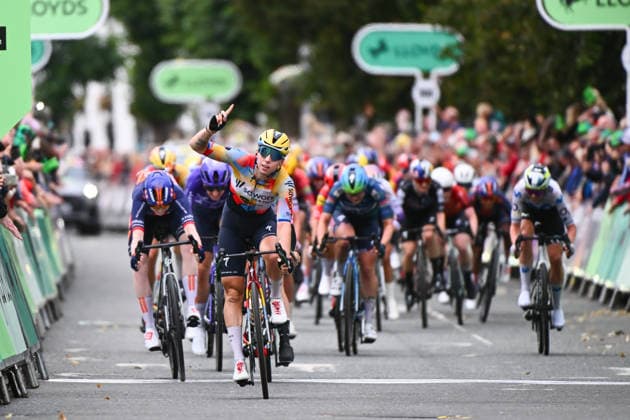 2026 Lloyds Tour of Britain Women Picture by Simon Wilkinson SWpix.com - 19 08 2026 - Cycling - UCI Women s World Tour - 2026 Lloyds Tour of Britain Women - Stage 1: Cockermouth to Cockermouth (158.9km) - Lorena Wiebes (Team SD Worx - Protime), winner of stage 1 Liverpool England Copyright: x xSWpix.comx(t axPhotographyxHubxLtd)xSimonxWilkinson SWpix.comx SWP-3030-18165