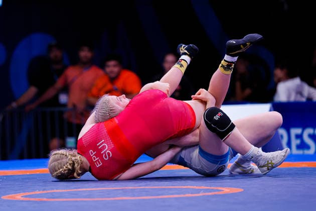 U20 World Championships 55kg WW - Anja Epp (SUI) df. Lisette Boettker (EST) *** U20 World Championships, 55 kg Open Weight: Anja Epp (SUI) def. Lisette Boettker (EST) Copyright: xKostadinxAndonovx
