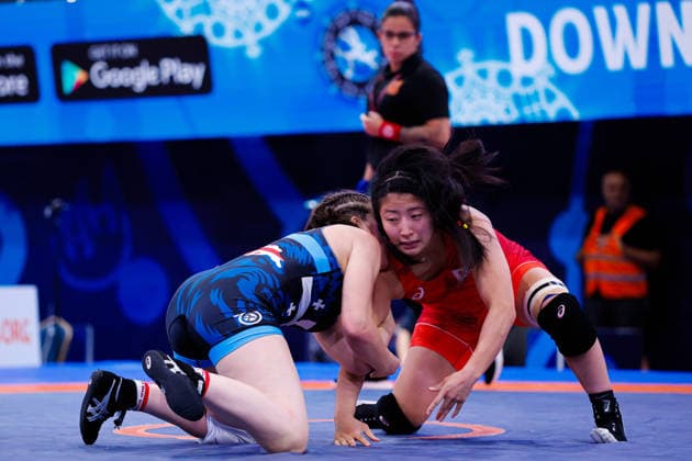 U20 World Championships 62kg WW - Sakura Onishi (JPN) df. Miranda Kapanadze (GEO) *** U20 World Championships, 62 kg WW: Sakura Onishi (JPN) defeated Miranda Kapanadze (GEO) by decision Copyright: xKostadinxAndonovx