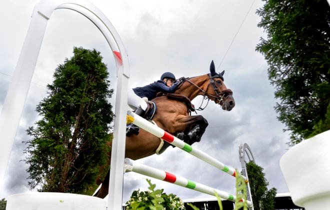 AACHEN, TYSKLAND 20260819 Sveriges Petronella Andersson med hästen Odina van Klapscheut under första rundan i lagtävlingen vid ryttar-VM i Aachen. AACHEN TYSKLAND x10050x *** AACHEN, GERMANY 20260819 Sweden s Petronella Andersson riding Odina van Klapscheut during the first round of the team competition at the World Equestrian Games in Aachen AACHEN GERMANY x10050x  Copyright: xPontusxLundahl TTx RYTTAR-VM 2026