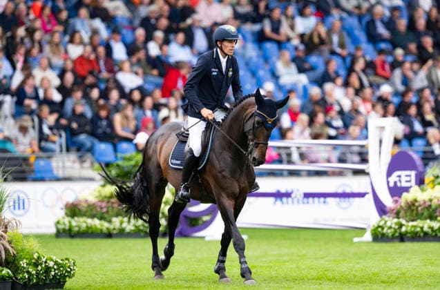 AACHEN, TYSKLAND 20260819 Sveriges Henrik von Ackermann med hästen Minute Man under första rundan i lagtävlingen vid ryttar-VM i Aachen. AACHEN TYSKLAND x10050x *** AACHEN, GERMANY 20260819 Sweden s Henrik von Ackermann riding Minute Man during the first round of the team competition at the World Equestrian Championships in Aachen AACHEN GERMANY x10050x  Copyright: xPontusxLundahl TTx RYTTAR-VM 2026