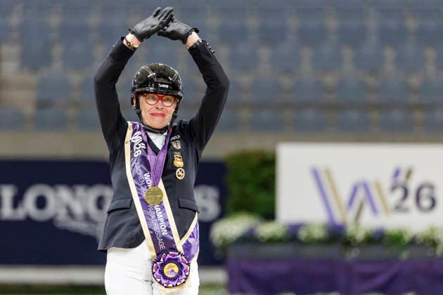 AACHEN - FEI World Championships 2026, AACHEN - FEI World Championships 2026 DRESING Heidemarie (GER), Poesie 143 Medal ceremony Medaillenvergabe FEI Para Dressage World Championship, WM, Weltmeisterschaft Grade II Para Grand Prix A Individual Final & First Individual Qualifier for the Grand Prix Freestyle Aachen, Reitstadion Soers 19. August 2026 - *** AACHEN FEI World Championships 2026, AACHEN FEI World Championships 2026 DRESING Heidemarie GER, Poesie 143 Medal Ceremony FEI Para Dressage World Championship Grade II Para Grand Prix A Individual Final First Individual Qualifier for the Grand Prix Freestyle Aachen, Reitstadion Soers, August 19, 2026