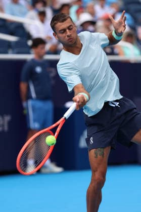 August 19, 2026, Mason, Oh, USA: Cincinnati Open Tennis 2026 - Flavio Cobolli hits a ball against Rafael Jodar in the Cincinnati Open Tennis Tournament held in Mason OH. 2026 08 19. ZUMAPress Mason USA - ZUMAn24_ 20260819_zaf_n24_002 Copyright: xWallyxNellx