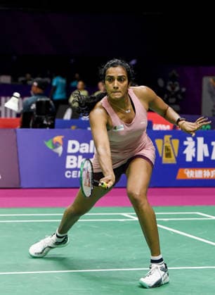 BWF World Championship, WM, Weltmeisterschaft 2026, India vs Canada, women s singles Round of 32 New Delhi, Aug 19 (ANI): India s PV Sindhu in action during the women s singles Round of 32 match against Canada™s Wen Yu Zhang at the BWF World Championship 2026 at Indira Gandhi Indoor Stadium, in New Delhi on Wednesday. NEW DELHI Delhi India Copyright: xANIx ANI_20260819441