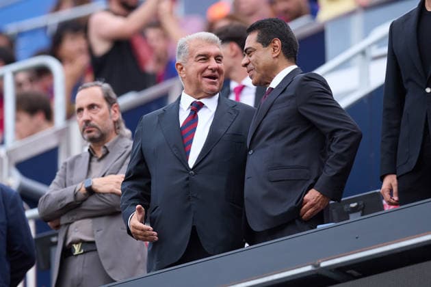 FC Barcelona, Barca v Al Ahly SC - Joan Gamper Trophy Joan Laporta, president of FC Barcelona looks on prior to the Joan Gamper Trophy match between FC Barcelona and Al Ahly at Spotify Camp Nou on August 19, 2026, in Barcelona, Spain. Barcelona Spotify Camp Nou Catalunya Spain 0001_RL_FCBvALH_JG__L1_5797 Copyright: xRicardoxLarreinax