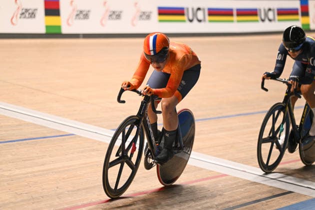 2026 UCI Junior Track World Championships Picture by Mathew Wells SWpix.com - 19 08 2026 - Cycling - 2026 UCI Junior Track World Championships - Heusden-Zolder, Flanders, Belgium - Women Scratch Race Final - Britt Jeucken of Netherlands Copyright: x xSWpix.comx(t axPhotographyxHubxLtd)xMathewxWells SWpix.comx SWP-3030-18221