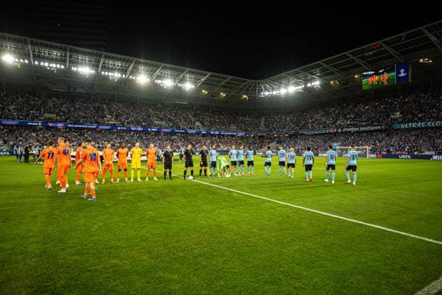 Atmosphere during Champions League qualifying playoff match, SK Slovan Bratislava - NK Celje , 19. august 2026, Tehelne pole Stadium, Bratislava, Slovakia Copyright: xMICHALxFAJT,ZOSPORTU.SKx LIL_6269