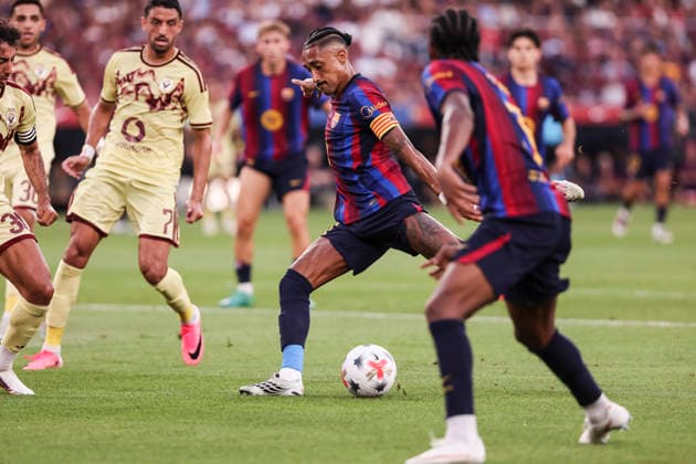 August 19, 2026, Barcelona, Barcelona, SPAIN: Raphinha of FC Barcelona, Barca in action during the Joan Gamper Trophy, football match played between FC Barcelona and Al-Ahly FC at Spotify Camp Nou stadium on August 19, 2026 in Barcelona, Spain. Barcelona SPAIN - ZUMAa181 20260819_zaa_a181_044 Copyright: xJavierxBorregox