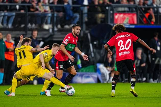 NIJMEGEN , 19-08-2026 , Stadium De Goffert , season 2026 2027 , UEFA Champions League play-offs 1st leg football , match between NEC Nijmegen and Bodo Glimt , picture shows NEC player Dusan Tadic NEC - Bodo Glimt  x205853906x Copyright: