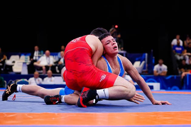 U20 World Championships 60kg GR - Aykhan Javadov (AZE) df. Dostonbek Oripov (UZB) *** U20 World Championships, 60kg Greco-Roman: Aykhan Javadov (AZE) defeated Dostonbek Oripov (UZB) Copyright: xKostadinxAndonovx