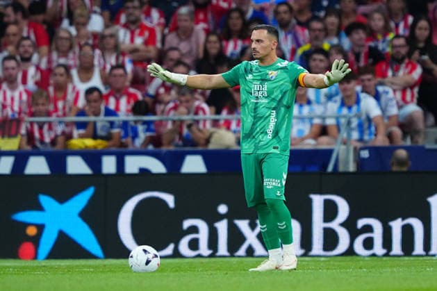 Atletico Madrid v Malaga CF - LaLiga EA Sports MD1 Alfonso Herrero of Malaga CF is seen in action during the LaLiga EA Sports match between Atletico Madrid and Malaga CF at Metropolitano Stadium on August 19, 2026 in Madrid, Spain. Madrid Metropolitano Stadium Madrid Spain Copyright: xGokhanxTanerx xPSxImagesxGokhanxTanerx