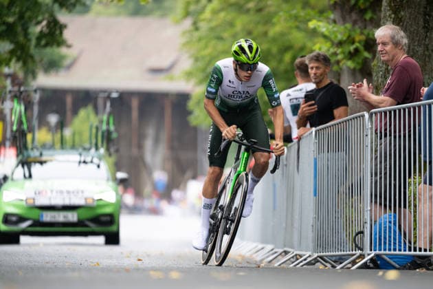 Lidl Deutschland Tour, Prolog, 19.08.2026 Gorka Corres (ESP, Caja Rural - Seguros RGA) Bad Orb Germany *** Lidl Germany Tour, Prolog, August 19, 2026 Gorka Corres (ESP), Caja Rural Seguros RGA, Bad Orb, Germany Copyright: xCarlaxHilgerx