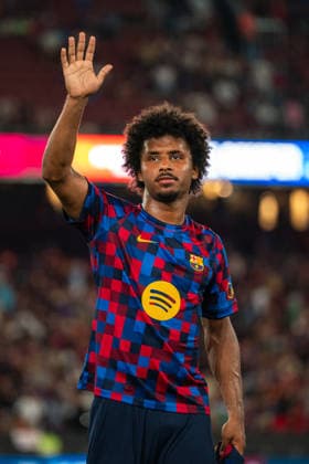 Joan Gamper Trophy between FC Barcelona, Barca and Al-Ahly in Barcelona, Spain. FC Barcelona player (14) Adeyemi waving during Joan Gamper trophy match between FC Barcelona and Al-Ahly in Spotify Camp Nou, Barcelona, Spain, on August 19, 2026. Barcelona Spotify Camp Nou Barcelona Spain