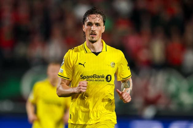 NIJMEGEN, NETHERLANDS - AUGUST 19: Andreas Helmersen of FK Bodo Glimt looks on during the UEFA Champions League 2026 27 play-offs first leg match between N.E.C. Nijmegen and FK Bodo Glimt at Goffertstadion on August 19, 2026 in Nijmegen, Netherlands.  Copyright: xRenexNijhuis MBxMediax