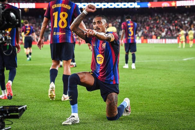January 8, 2016, Barcelona, Spain, Spain: Raphael DIAS BELLOLI (Raphinha) of Barcelona celebrates his goal during the Joan Gamper Trophy, Friendly match between FC Barcelona, Barca and Al Ahly SC at Spotify Camp Nou Stadium on August 19, 2026 in Barcelona, Spain. Barcelona Spain - ZUMAm308 20160108_zsp_m308_002 Copyright: xMatthieuxMirvillex