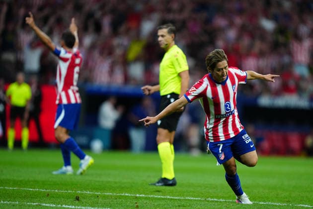 Atletico Madrid v Malaga CF - LaLiga EA Sports MD1 Lee Kang-In of Atletico Madrid celebrates his team s first goal during the LaLiga EA Sports match between Atletico Madrid and Malaga CF at Metropolitano Stadium on August 19, 2026 in Madrid, Spain. Madrid Metropolitano Stadium Madrid Spain Copyright: xGokhanxTanerx xPSxImagesxGokhanxTanerx