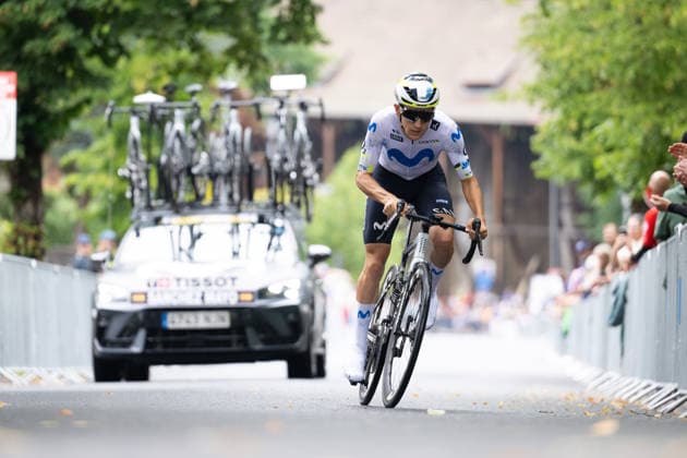 Lidl Deutschland Tour, Prolog, 19.08.2026 Pelayo Sanchez (ESP, Movistar Team) Bad Orb Germany *** Lidl Germany Tour, Prolog, August 19, 2026 Pelayo Sanchez (ESP), Movistar Team, Bad Orb, Germany Copyright: xCarlaxHilgerx
