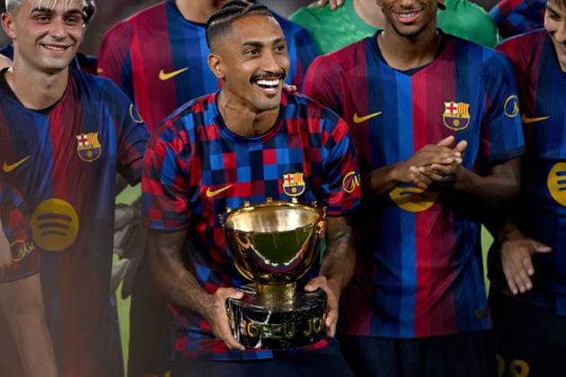 FC Barcelona, Barca v AL-AHLY FC SPOTIFY CAMP NOU. BARCELONA Aug 19,2026 FC BARCELONA vs AL-ALHY FC AUG 19 ,2026 Raphina (11) of FC Barcelona with Joan Gamper Trophy at the end ofRaphina (11) of FC Barcelona the match between FC Barcelona and Al-Alhy FC corresponding to the Joan Gamper Trophy at Spotify Camp Nou in Barcelona, Spain. Barcelona ESP Copyright: xS.xRosx