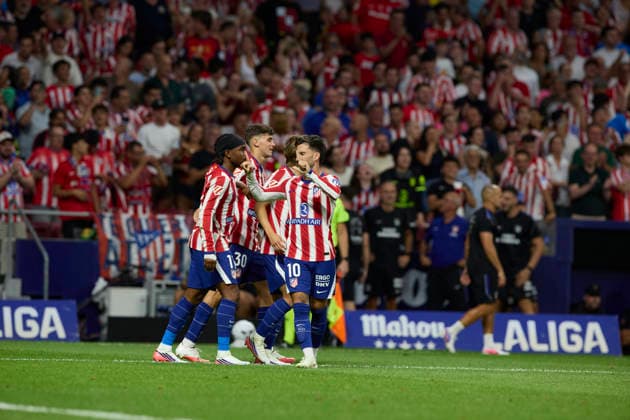 ESP: LaLiga EA Sports Atletico de Madrid v Malaga CF; Alex Baena of Atletico de Madrid scores goal and celebrates during LaLiga EA Sports between Atletico de Madrid v Malaga CF played at Riyadh Air Metropolitano Stadium in Madrid on August 19, 2026 in Spain Spain Futbol *** ESP LaLiga EA Sports Atlético de Madrid vs. Málaga CF Alex Baena of Atlético de Madrid scores a goal and celebrates during the LaLiga EA Sports match between Atlético de Madrid and Málaga CF, played at Riyadh Air Metropolitano Stadium in Madrid on August 19, 2026, in Spain. Spain Soccer Copyright: xAgenciaxLOFx