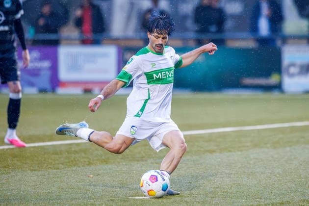 2026.08.19, xkwix, Fußball, Krombacher Westfalenpokal, SG Massen - FC Gütersloh, Sportanlage SG Massen, 2.Runde, Saison 2026 2027: Elfmeterschuss von Paolo Maiella (FC Gütersloh 9) der zum 0:3 fuehrt DFB regulations prohibit any use of photographs as image sequences and or quasi-video. Photo: xKamilxWilkowskixPressefotoKochx Nordrhein-Westfalen Deutschland *** August 19, 2026, xkwix, Soccer, Krombacher Westfalen Cup, SG Massen vs. FC Gütersloh, SG Massen Sports Complex, 2nd Round, 2026–2027 season: Paolo Maiella of FC Gütersloh scores a penalty kick, making the score 0–3. DFB regulations prohibit any use of photographs as image sequences and or quasi-video. Photo: xKamilxWilkowskixPressefotoKochx, North Rhine-Westphalia, Germany