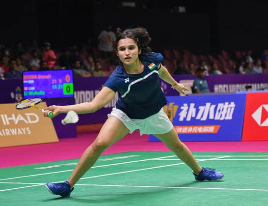 January 1, 2016, New Delhi, Delhi, India: New Delhi, India. Unnati Hooda (IND) in action during her WomenÃ¢â‚¬â ¢s Singles Round of 32 match at the BWF World Championships 2026 at the Indira Gandhi Indoor Stadium in New Delhi New Delhi India - ZUMAk197 20160101_zsp_k197_1149 Copyright: xRanjithxKumarx